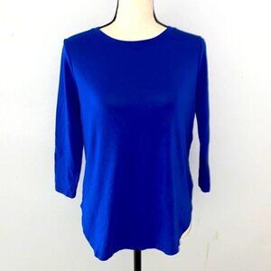 Isaac Mizrahi New York Blue mid length sleeve top size S